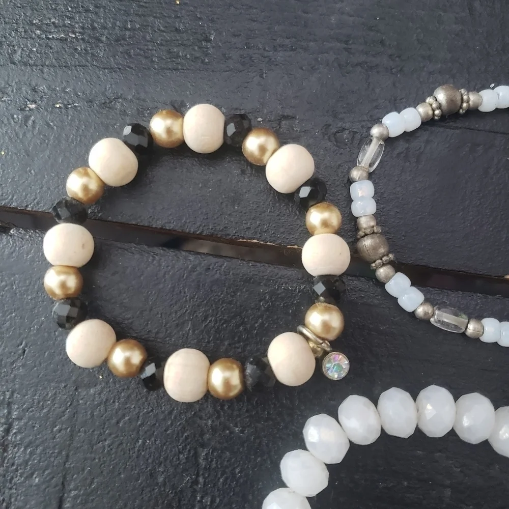 Bundle Lot of 3 Toddler Baby Girl Beaded Bracelets